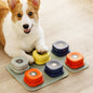 Dog Buttons with Rubber Mat Recordable Dog Talking Buttons Set Communication Starter Pack Dog Training Speaking Buttons